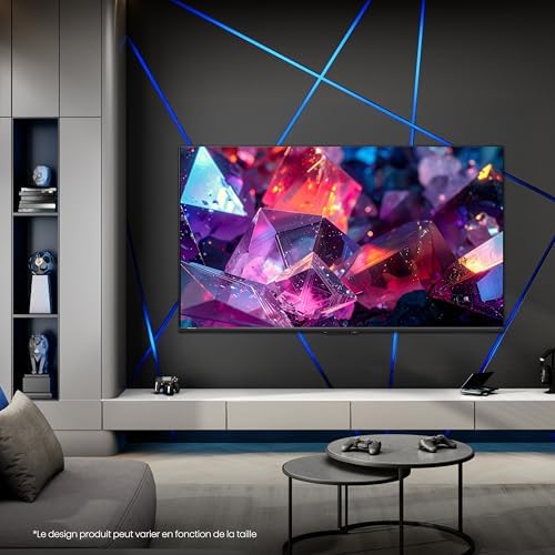 55E7S Pro - TV QLED 55" (139 cm), 4K UHD, 144Hz Natif, Dolby Vision IQ & Atmos, HDMI 2.1, FreeSync Premium, Smart TV VIDAA U9.5, Contrôle Vocal Alexa Intégré, Modèle 2026