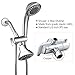 HOMEIDEAS 3-Way Shower Arm Diverter for Handheld Shower and Shower Head Bathroom Universal Shower System Component Replacement Part,ABS Chrome Plated
