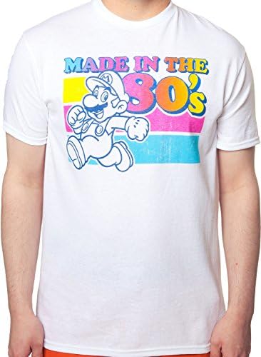 Super Mario Made in the 80s Men Shirt White T-Shirt XL