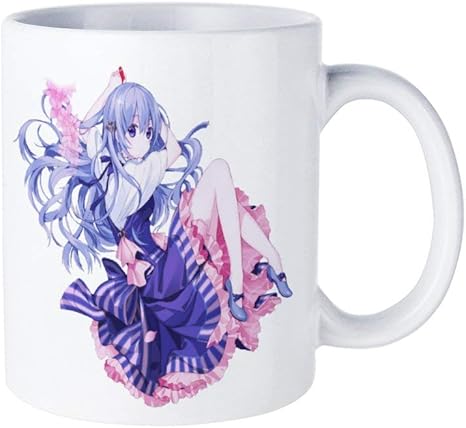 Amazon Co Jp 李塗装アニメ青メイド服少女マグカップ おしゃれ セラミック コーヒーマグ 創意コップ かわいい ティーカップ 330ml ホーム キッチン