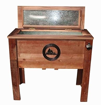Backyard Expressions 913284 Decorative Outdoor Wooden Cooler