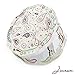 Jinvun Silver Vintage Round Purse Double Sided Mirror with Magnification | Clear, Compact, Retro, Handheld, Pocket, Sleek Rhinestones & Ergonomic Grip | for Makeup, Cosmetics, Travel, Vanity & More
