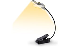 VAVOFO Rechargeable Book Light Rotatable：24 LEDs Reading Light, 3-Color & 9-Brightness Book Lamp, Eye Cared 120Hrs Runtime Lightweight Clip on Led Light for Book Lovers (Black)