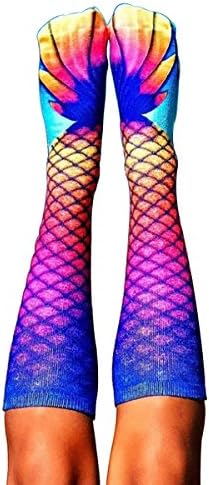 Women 3D Mermaid Socks, Warm Soft Knee High Boot Long Socks Stocking (#1)