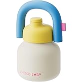 CHAKO LAB Water Bottle with Straw and Carry Handle | Wide Mouth vacuum Ceramic Liner | Reusable, leak-proof and BPA-free | 33oz(Cake)