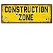 Construction Zone ~ Funny Metal Signs ~ 6” x 16” Metal Sign ~ Home, Garage & Man Cave Wall Decor ~ Gifts for Construction & Demolition Workers, Builders, Architects, Kids & Dads (RK3043_6x16)