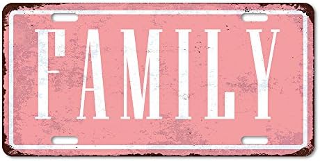 Family Car License Plate Letter Metal Crafts Tin Sign Home Decor for Home Bar Pub Wall Decoration 6x12 Inches