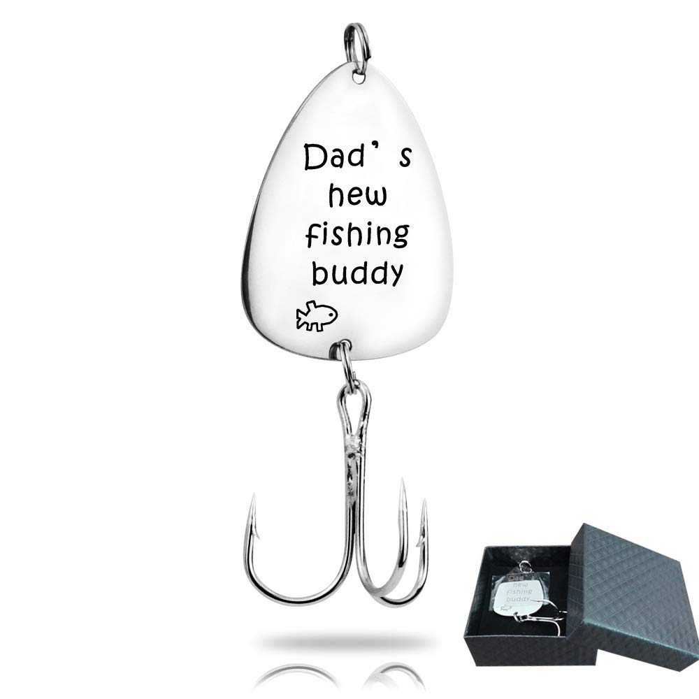 Gifts for Dad Fathers Day , Pregnancy Announcement Gift for Husband from wife , Dad's New Fishing Buddy Fishing Lure Christmas Birthday Gifts