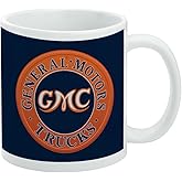 GMC Vintage Logo Ceramic Coffee Mug, Novelty Gift Mugs for Coffee, Tea and Hot Drinks, 11oz, White