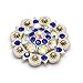 MarryAcc Berry Conchos with Screws Metal Flower Rhinestone Conchos 12 Pieces (Color 12)