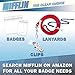 MIFFLIN-USA Lanyard (Black, 36 Inch, 25 Pack), ID Badge Lanyards, Round Woven Lanyards with J-hook
