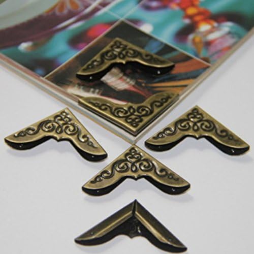 8Pcs Antique Bronze Book Album Menu Folders Corner Protectors