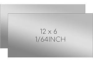HOSIFIY 2 Pcs 304 Stainless Steel Sheet, 6" x 12" x 1/64" Stainless Steel Plates, 26 Gauge Metal Plates for Crafting, DIY，Industrial and Home Decoration Industries (152x305x0.5mm)