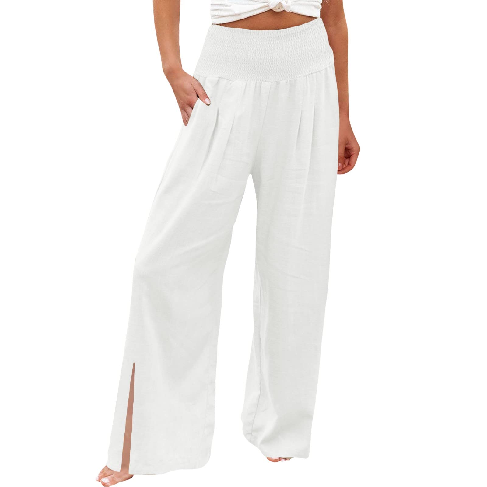 JIOEEH Flowy Pants for Women Leg Prints Pants for