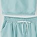 XinYangNi Women's Outdoor Casual Elastic Waist Knee Length Curling Bermuda Shorts with Drawstring