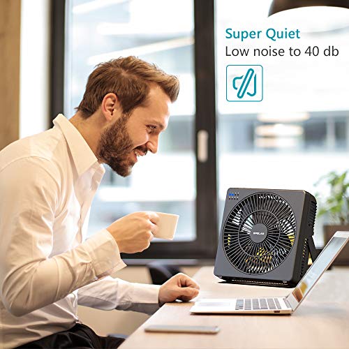 OPOLAR 8 Inch Desk Fan with Timer, USB Operated, 5 Speeds Powerful Wind