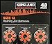 Kirkland Signature Premium Quality Hearing Aid Batteries 48 pack 1.45 Volt Mercury Free Various Sizes (Size 13)