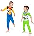 Disney Boys' Little 4-Piece Snug-fit Cotton Pajama Set, Soft & Cute for Kids, Woody and Buzz-Green