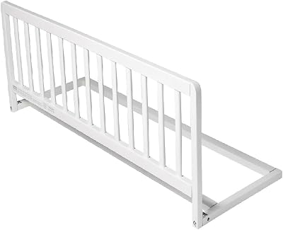 Safetots Narrow Wooden Bed Guard White 90cm x 38cm Pre-Assembled