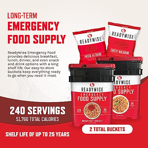 ReadyWise Emergency Food Supply, FreezeDried Survival Food for