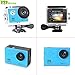Monba ME10(Blue Color) 4K Sports Action Camera waterproof wifi camcorder 12MP 170 Ultra Wide Angle- 2x1050mAh Batteries portable package Accessory Set and Wireless Remote control