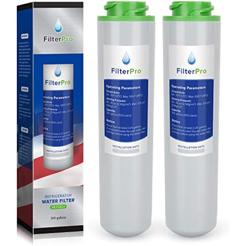 Dual Flow Drinking Water Replacement Filters Compatible GE FQK2J (2