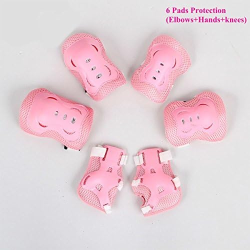 Outinpro Kid's Children's Adjustable Speed Quad Roller Skates Shoes (Pink Pads)