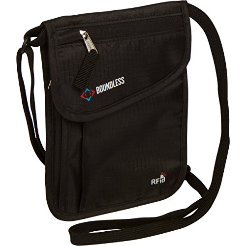 Boundless neck wallet with rfid blocking - concealed travel pouch…