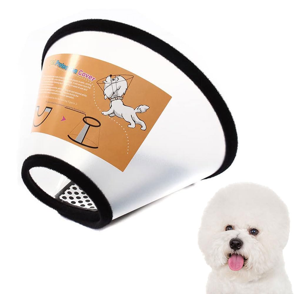 Adjustable Comfy Soft Pet Cone Collar for Dogs and Cats After Surgery - Anti-Bite Lick Wound (NO:5)