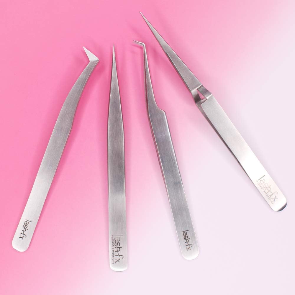 Lash FX Stainless Steel Russian Hook Tweezers, Silver - Image 4