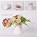 YIBELAAT Artificial Flowers Rose Bouquets with Vase Fake Silk Flower with Ceramic Vase Modern Bridal Flowers for Wedding Home Table Office Party Patio Decoration