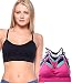 Barbra's 6 Pack Plus Size Wirefree Yoga Bras with Removable Pads (Plus, Color)