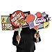 24pc Party Photo Booth Props, Novelty Dress Up Accessories, Decorations for Birthday Parties, Emoji Photo Booth Prop, Hipster Bow Tie, Social Media Like Button, Grillz Teeth, etc.