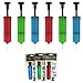6 Hand Air Pump with Needle Footbal Basketball Ball Balloons Sports Soccer New !