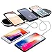 KC KACI QI Wireless Charger with 3 Wireless Charging Ports for iPhone 8 / 8 Plus, iPhone X, Nexus 5 / 6 / 7, and Other Devices, Provides Fast-Charging for Galaxy S8/ S8+/ S7 / S7 edge , and Note 5