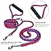 PETBABA Double Leash for Two Dogs, 4.6ft Heavy Duty Tangle Free Splitter Coupler, Strong Dual Lead Split, Soft Padded Handle, for Walking 2 Medium Large Dogs That Pull - Red-Blue