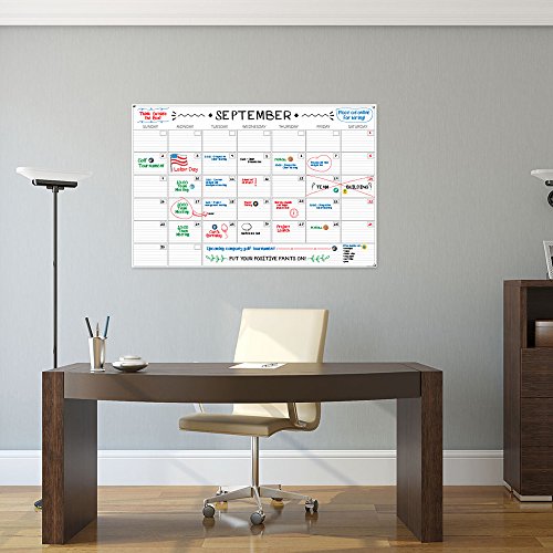 image for Lushleaf Designs Large Dry Erase Wall Calendar - 24