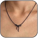 Aluinn Black Bow Choker Necklace for Women Leather Choker Gothic Necklace Gothic Jewelry for Women