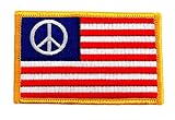 American Flag Peace Sign Embroidered Patch USA United States of America Anti-War American Flag Peace Sign Embroidered Patch USA United States of America Anti-War