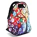 ICOLOR Colorful Tree Insulated Neoprene Lunch Bag Tote Handbag lunchbox Food Container Gourmet Tote Cooler warm Pouch For School work Office