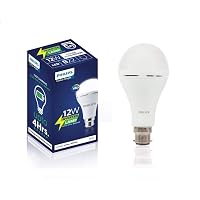 Philips Inverter Bulb 12 Watt Rechargeable Emergency LED Bulb for Home, Cool Daylight, Base B22