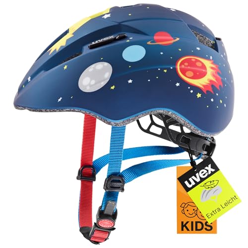 uvex Kid 2 cc Kinderfahrradhelm, Dark Blue Rocket matt, 46-52 cm