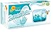 BeeSure BE2927 Naturals Glacier Nitrile Powder Free Exam Gloves, 3 mil, Medium, Nitrile, Beaded-Cuff (Pack of 300),blue