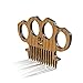 Brass Knuckles Beard Balm Kit: Pristine Beard Balm (1 ounce) & Mini Knuckles Wood Balm Scoop Mustache Comb
