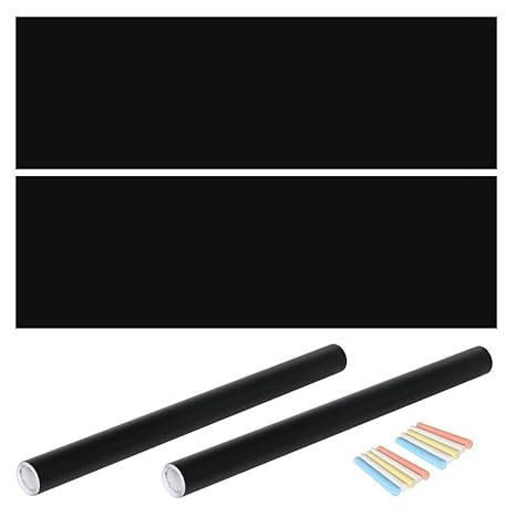 Yaheetech Klebefolie Tafelsticker Tafelfolie selbstklebend PVC Schwarz 60 x 200cm
