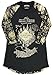 INTIMO Big Girls Harry Potter Marauders Map Raglan Nightgown (10/12) Black
