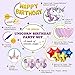 Unicorn balloons birthday party decorations | Unicorn party supplies | Set of 46 pcs Heart, Star Balloons, Headband, Gold Happy Birthday Banner | Bonus Air pump and ribbon