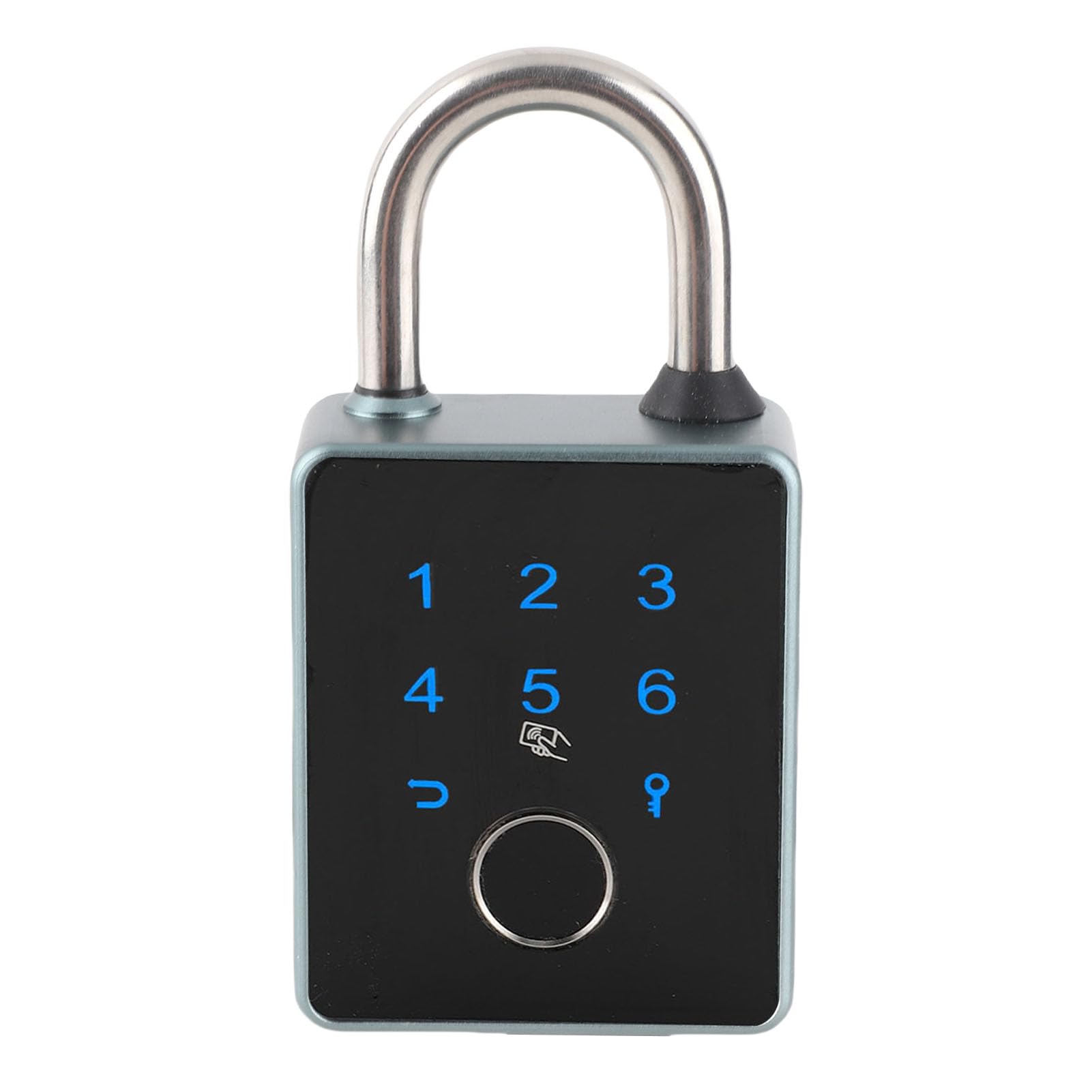 Fingerprint Padlock, Smart Padlock with Digital Keypad Code, Biometric Metal Keyless Thumbprint Lock, Water Resistant, Suitable for Gym, Sports, Bike, School, Locker and Storage
