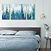 3Hdeko - Teal Blue Abstract Wall Art 60x30inch Modern Turquoise Abstract Painting for Living Room Bedroom, Large 3 Piece Canvas Prints Home Decoration, Ready to Hang