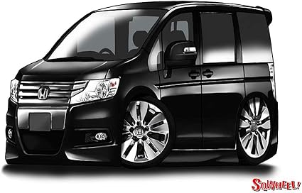 Amazon Co Jp Sqwheel ホンダ ステップワゴン 4代目rk 黒 のイラスト ホーム キッチン